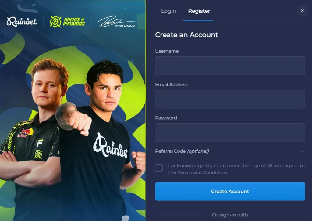 Rainbet Register